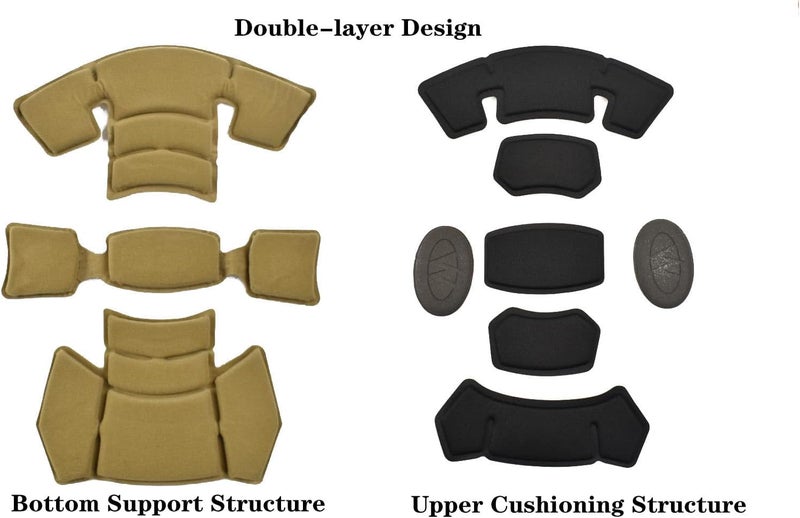 Hdlsina Helmet Cover Cloth,Adjustable Dial Suspension System Chin Strap Tactical Helmet Retention System Chin Strap and Airsoft Helmet Padding Kit Universal EVA Foam Pads Set - Image 4